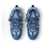 PK God Batch Louis Vuitton Skate Trainer Blue Swarovski Monogram