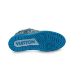 PK God Batch Louis Vuitton Skate Trainer Blue Swarovski Monogram
