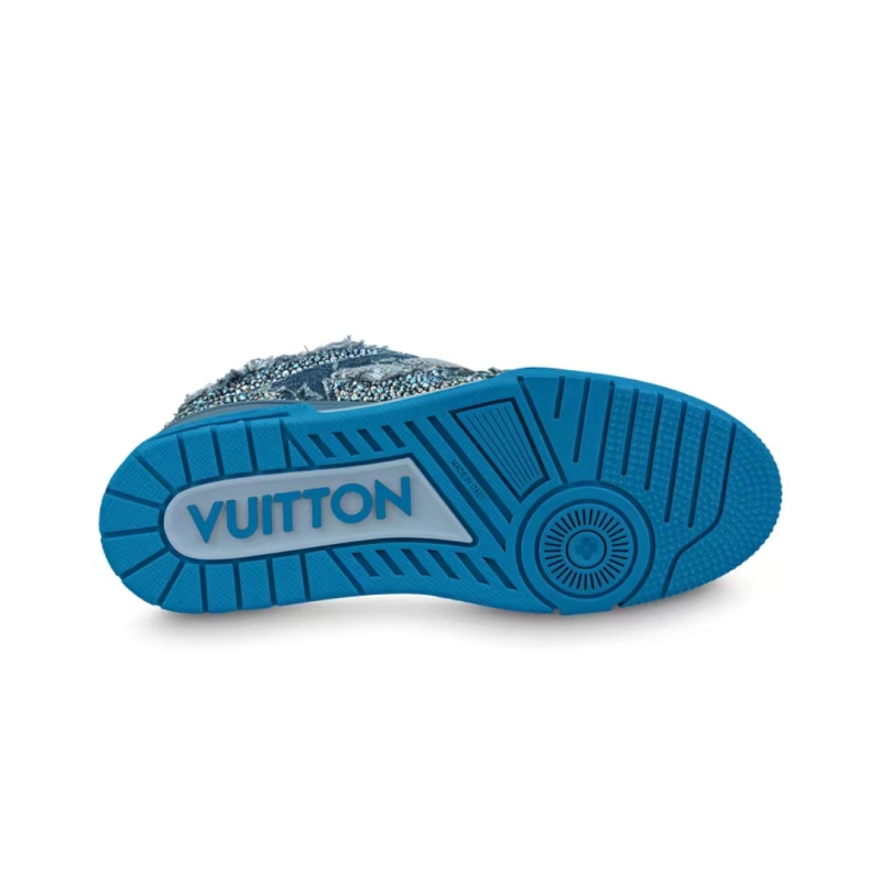 PK God Batch Louis Vuitton Skate Trainer Blue Swarovski Monogram