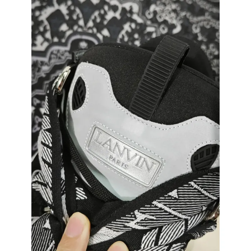 Lanvin Curb Sneaker Black Grey FM-SKRK11-REFL-P2210