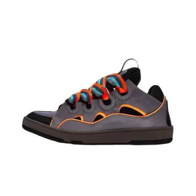 Lanvin Curb Sneaker Grey Orange 01