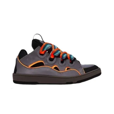 Lanvin Curb Sneaker Grey Orange 02