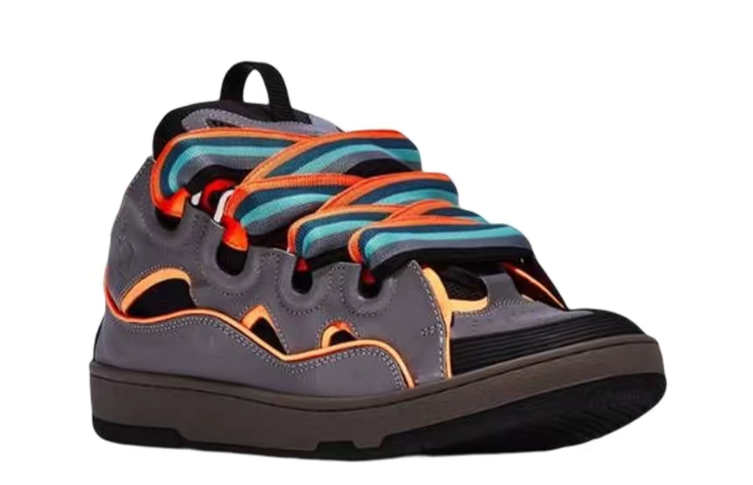 Lanvin Curb Sneaker Grey Orange