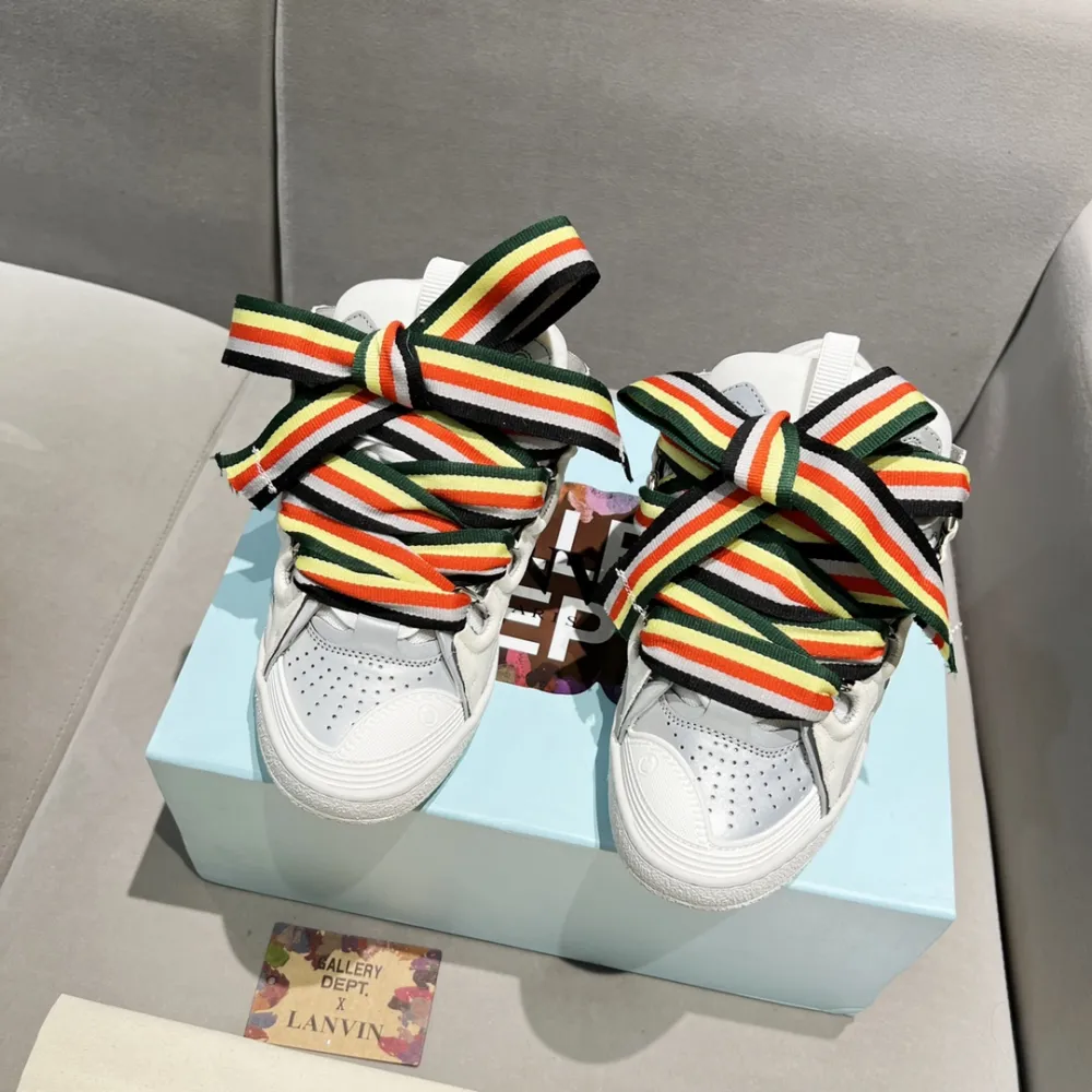 Lanvin Curb Sneakers White