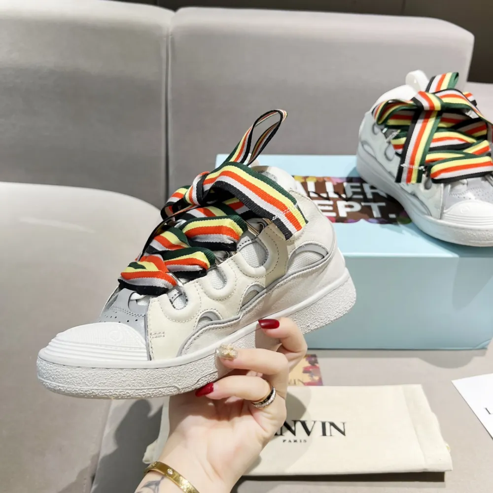 Lanvin Curb Sneakers White