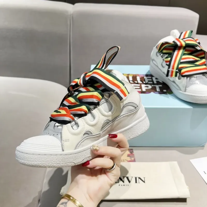 Lanvin Curb Sneakers White