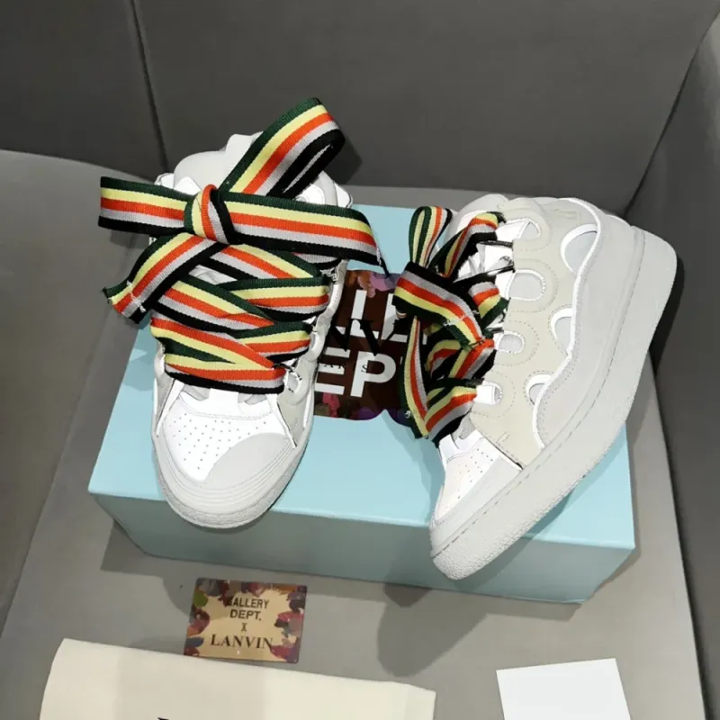 Lanvin Curb Sneakers White