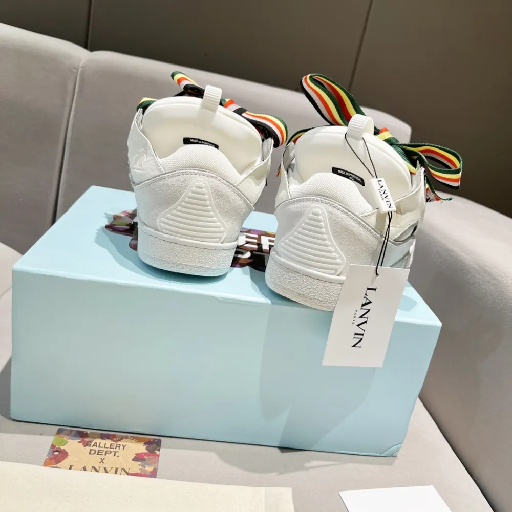 Lanvin Curb Sneakers White