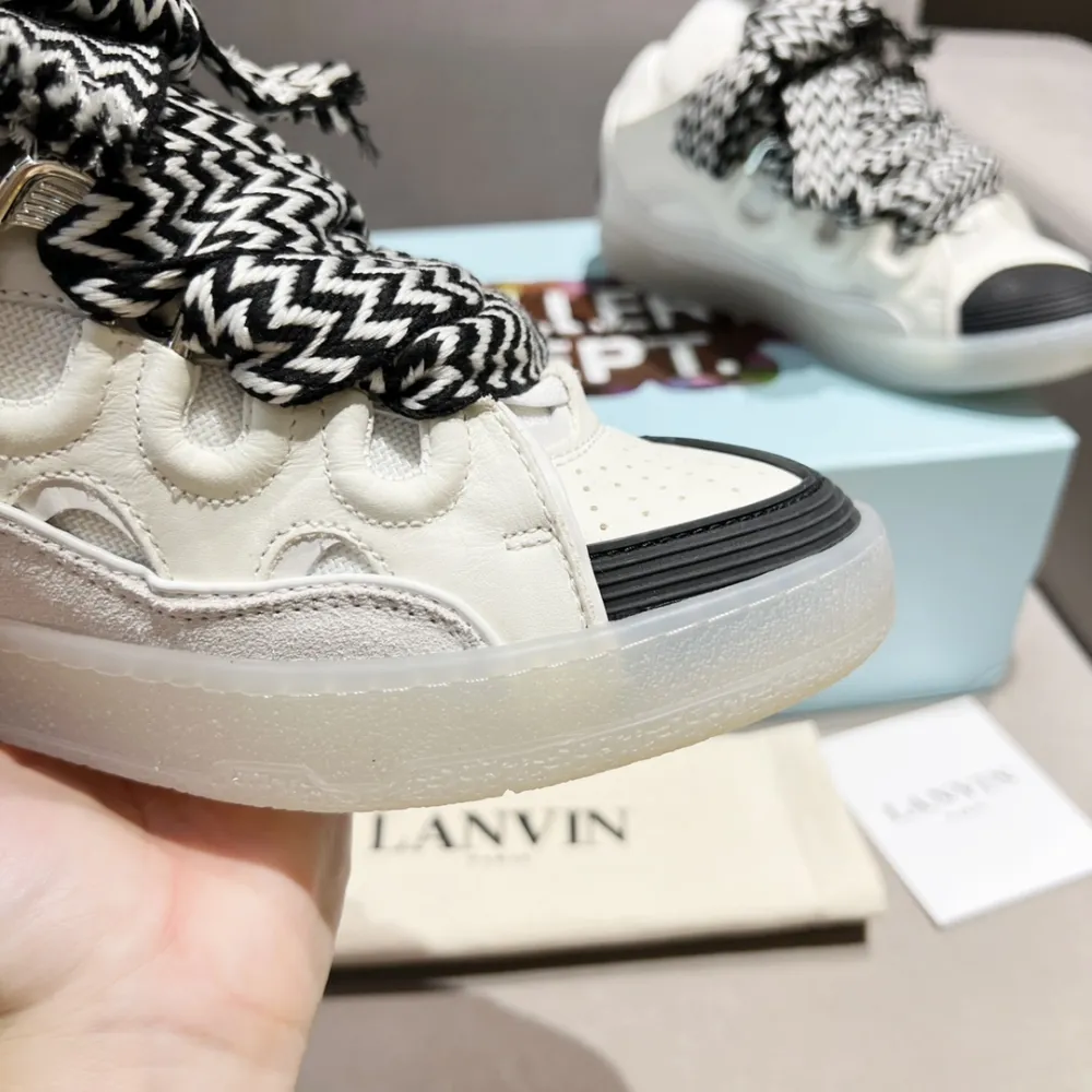 Lanvin Curb Sneakers White Black