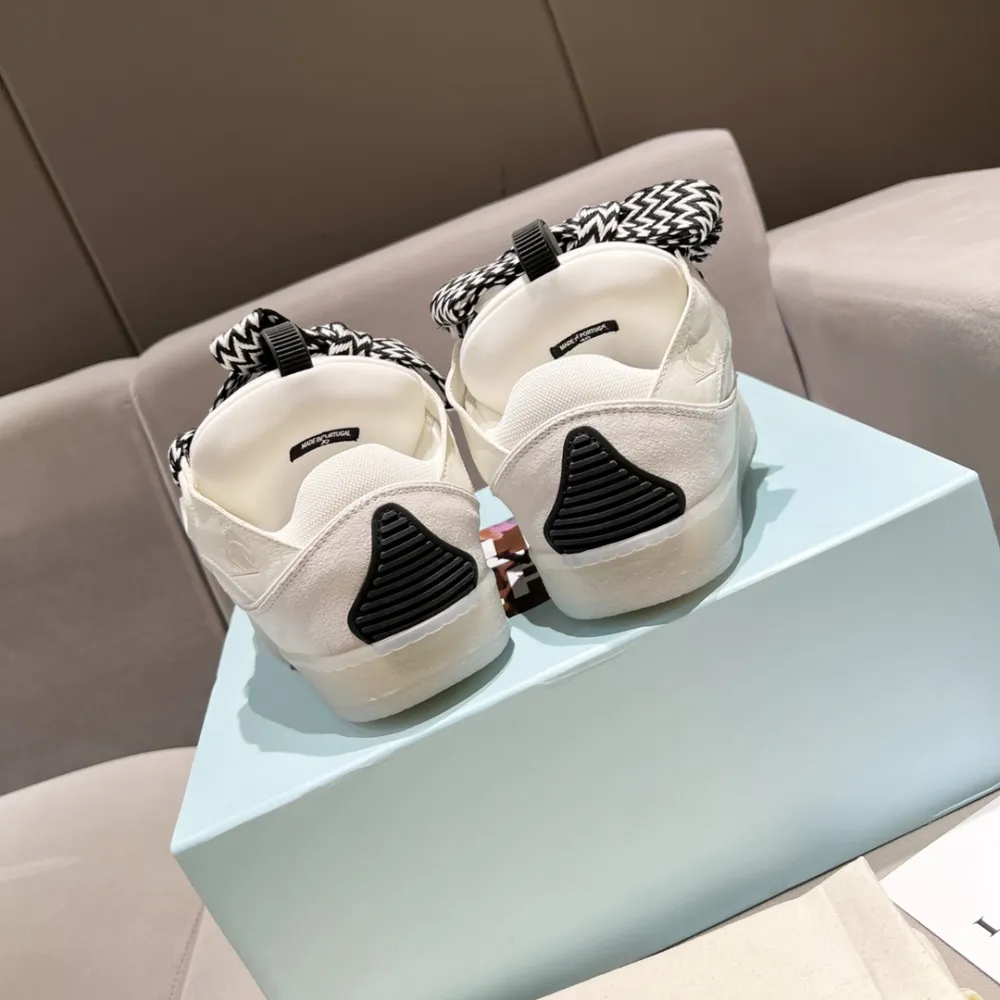 Lanvin Curb Sneakers White Black