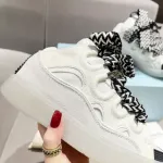 Lanvin Curb Sneakers White Black
