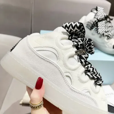Lanvin Curb Sneakers White Black 02