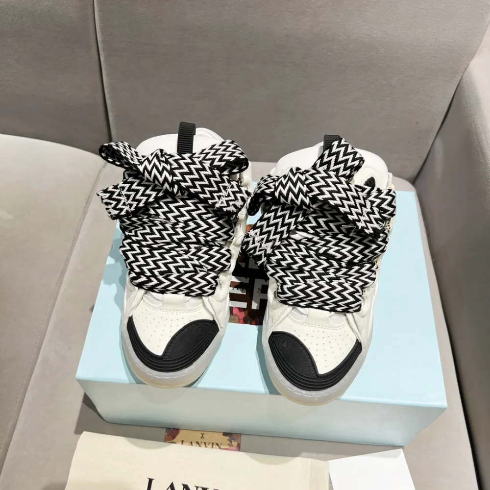Lanvin Curb Sneakers White Black