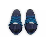 LANVIN White Navy Blue