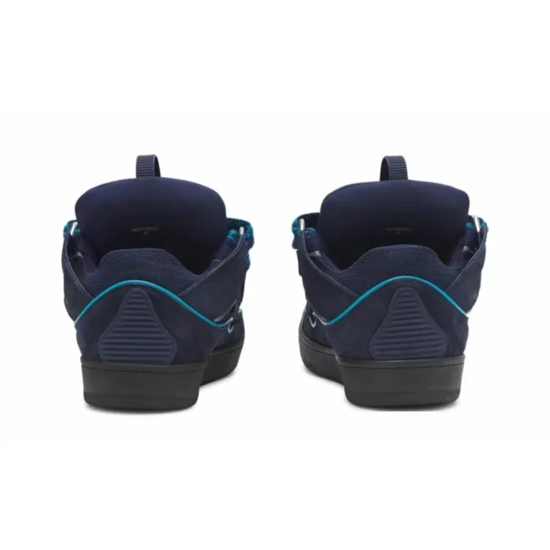 LANVIN White Navy Blue