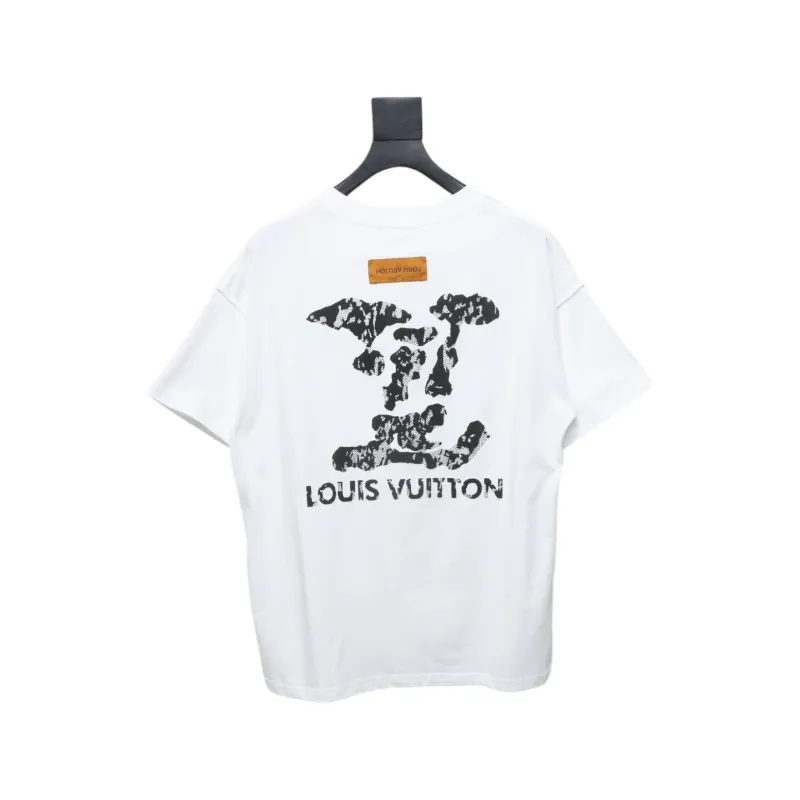 Louis Vuitton 25ss Cloud Polka Dots Lamination Print Short Sleeve White