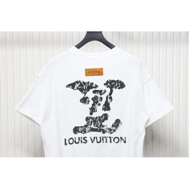 Louis Vuitton 25ss Cloud Polka Dots Lamination Print Short Sleeve White