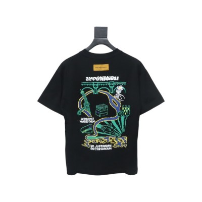 Louis Vuitton 25ss Limited Edition Floral Graffiti Back Foam Short Sleeve 02