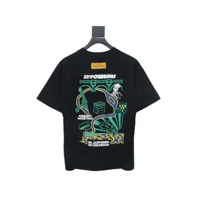 Louis Vuitton 25ss Limited Edition Floral Graffiti Back Foam Short Sleeve 02