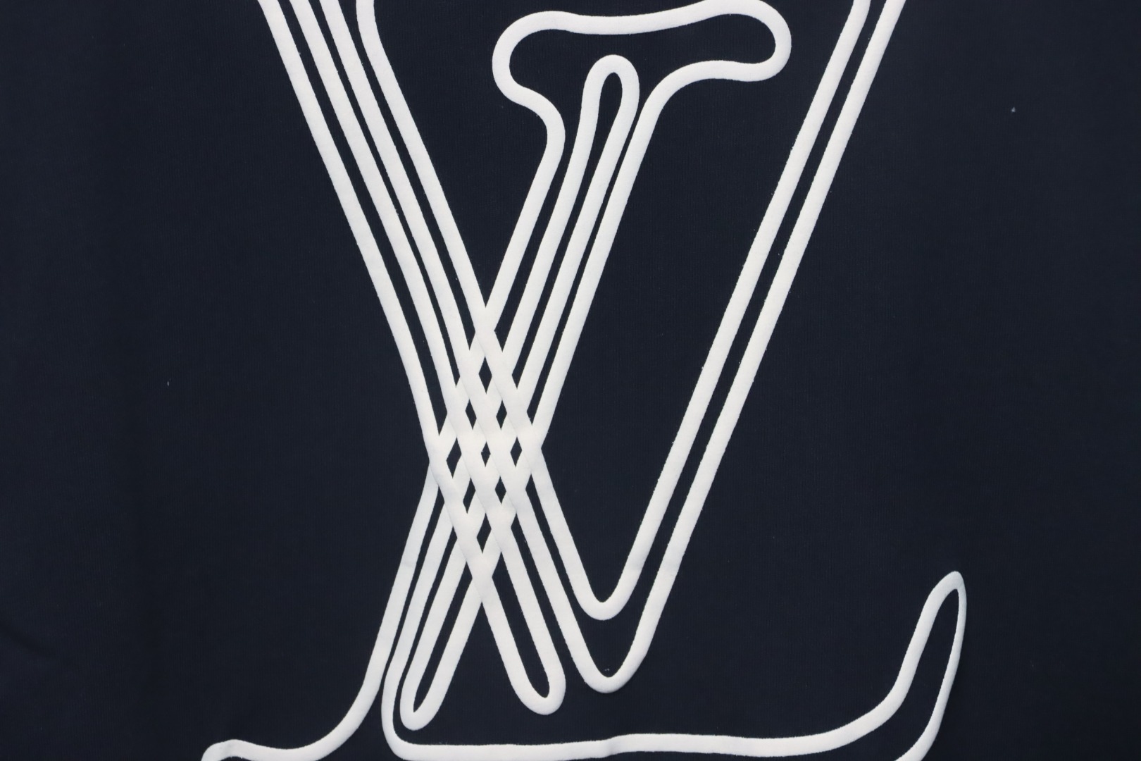 Louis Vuitton 25ss line logo foam print short sleeve black
