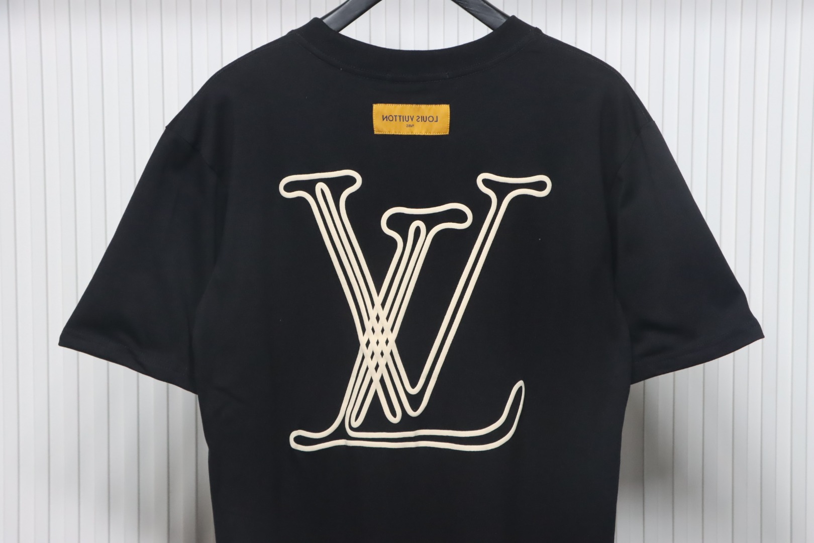 Louis Vuitton 25ss line logo foam print short sleeve black