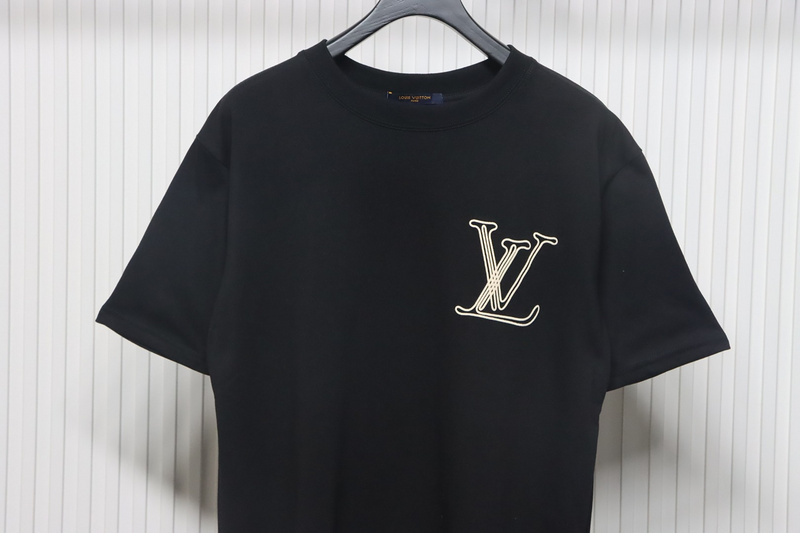 Louis Vuitton 25ss line logo foam print short sleeve black