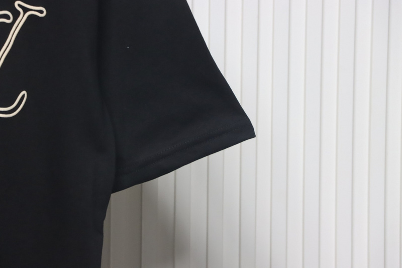 Louis Vuitton 25ss line logo foam print short sleeve black