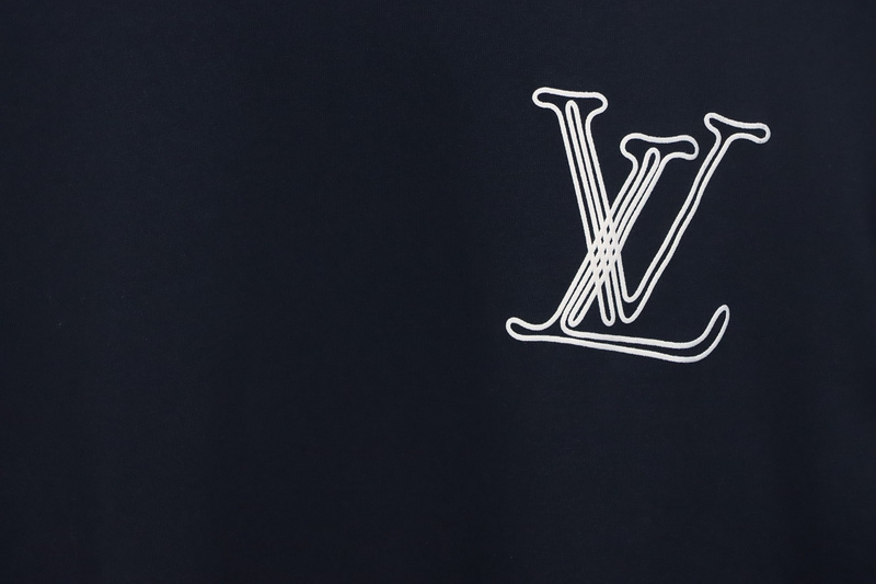 Louis Vuitton 25ss line logo foam print short sleeve black