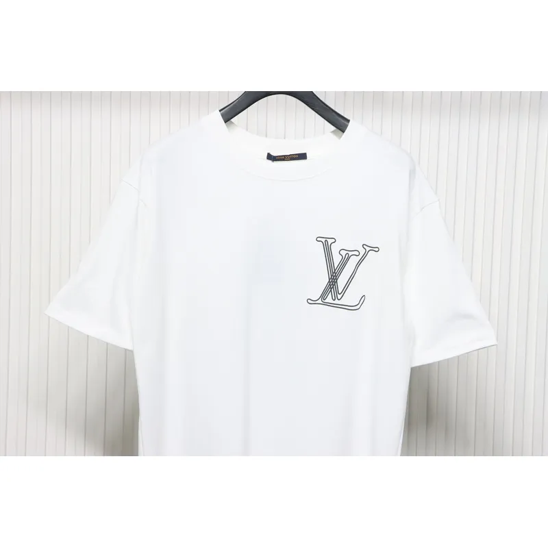 Louis Vuitton 25ss line logo foam print short sleeves