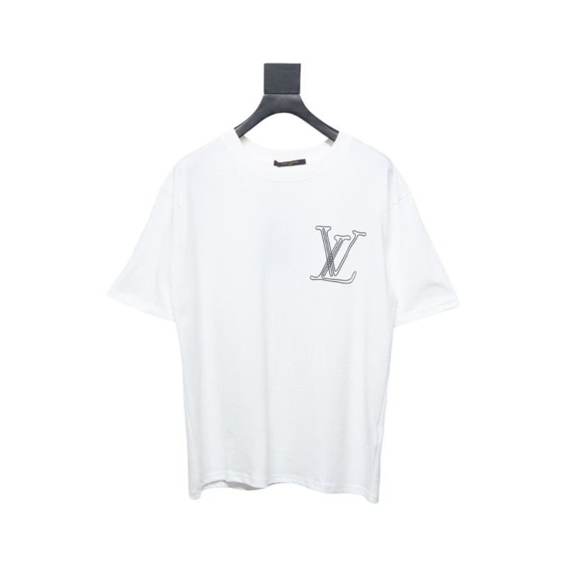 Louis Vuitton 25ss line logo foam print short sleeves
