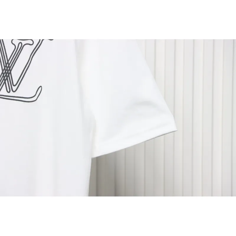 Louis Vuitton 25ss line logo foam print short sleeves