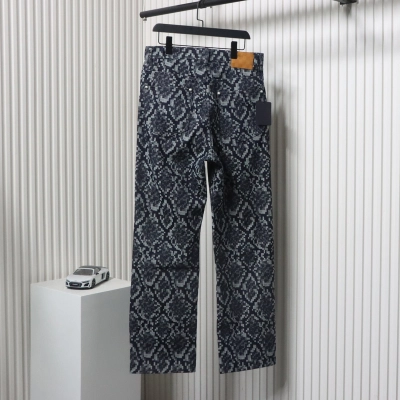 Louis Vuitton asymmetric snake print jeans 02