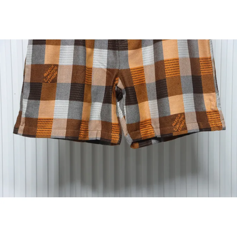 Louis Vuitton Checkerboard Embroidered Lettering Shorts