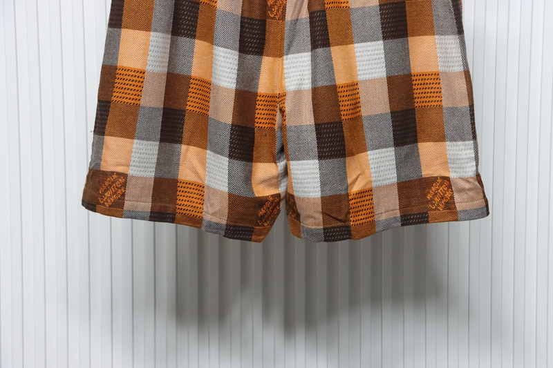 Louis Vuitton Checkerboard Embroidered Lettering Shorts