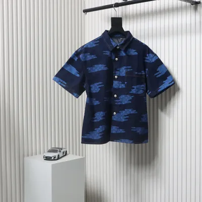 Louis Vuitton Cloud Sky Blue Shirt Denim Jacket 01
