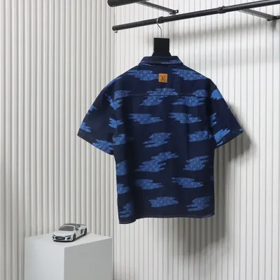 Louis Vuitton Cloud Sky Blue Shirt Denim Jacket 02