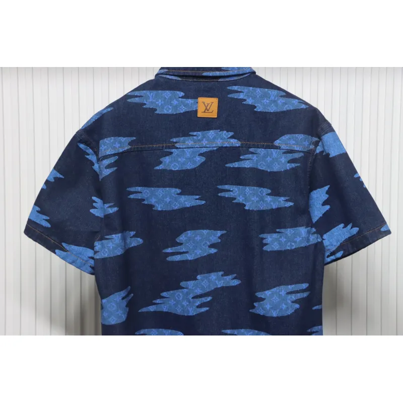 Louis Vuitton Cloud Sky Blue Shirt Denim Jacket