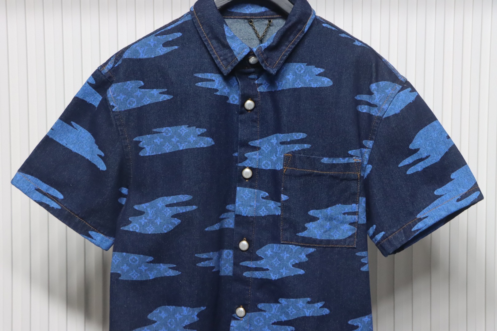 Louis Vuitton Cloud Sky Blue Shirt Denim Jacket