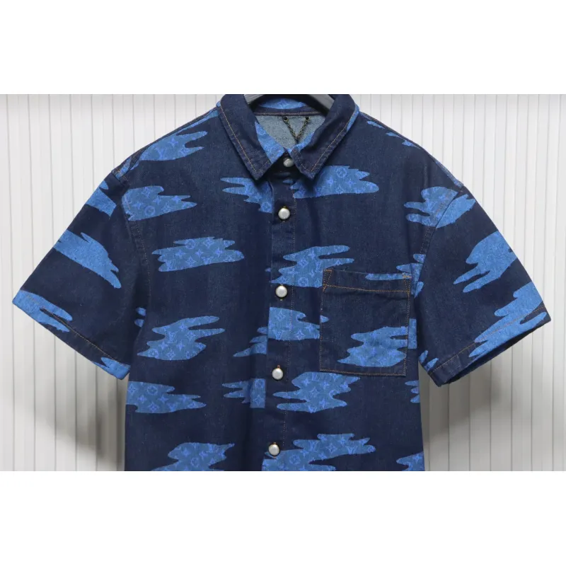 Louis Vuitton Cloud Sky Blue Shirt Denim Jacket
