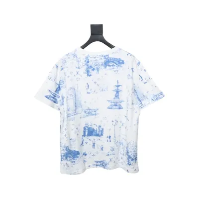 Louis Vuitton Dog Walking Print Short Sleeve 02