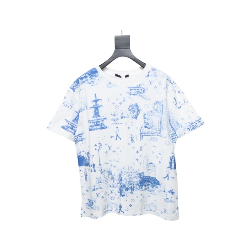 Louis Vuitton Dog Walking Print Short Sleeve