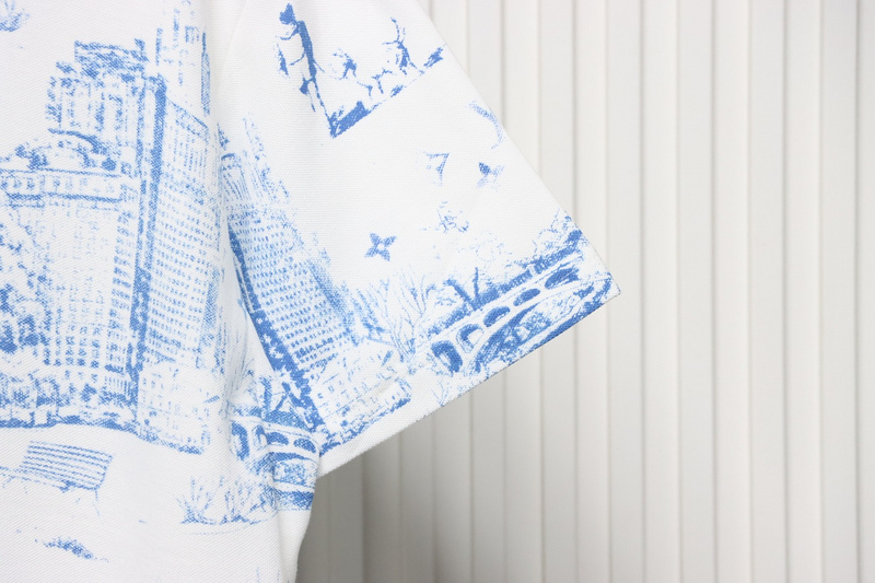 Louis Vuitton Dog Walking Print Short Sleeve