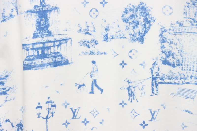Louis Vuitton Dog Walking Print Short Sleeve