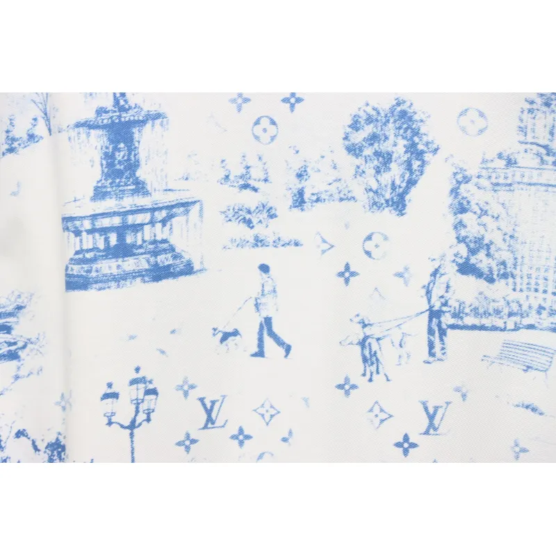 Louis Vuitton Dog Walking Print Short Sleeve