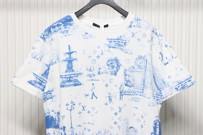 Louis Vuitton Dog Walking Print Short Sleeve