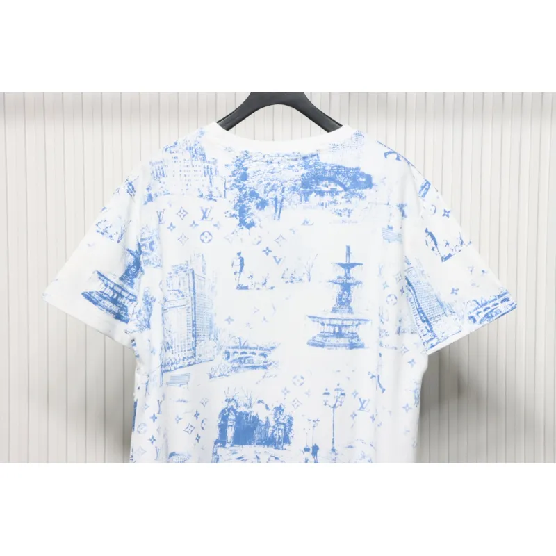 Louis Vuitton Dog Walking Print Short Sleeve