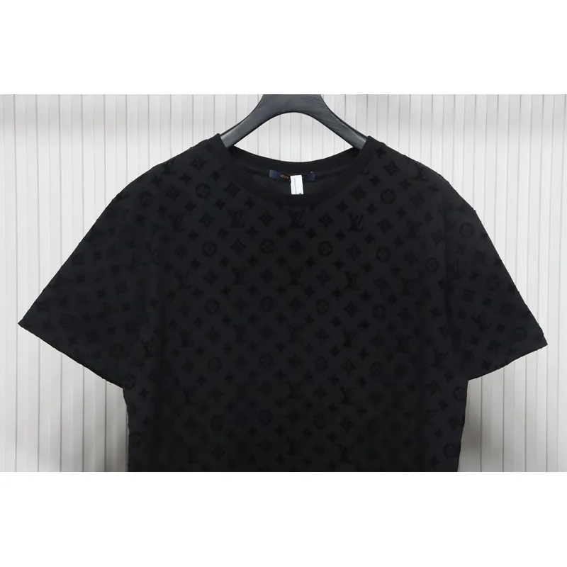 Louis Vuitton Jacquard Flocked T-Shirt Black
