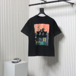 Louis Vuitton Rooftop Sunset Rhinestone Short Sleeve T-Shirt Black