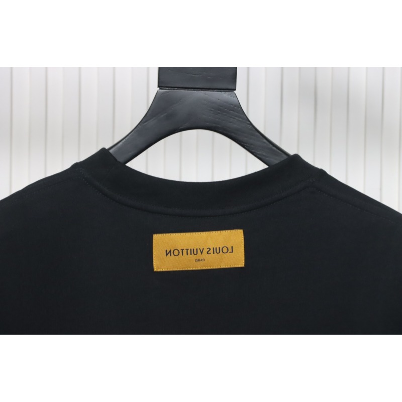 Louis Vuitton Rooftop Sunset Rhinestone Short Sleeve T-Shirt Black