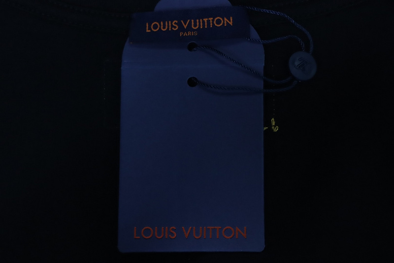Louis Vuitton Rooftop Sunset Rhinestone Short Sleeve T-Shirt Black